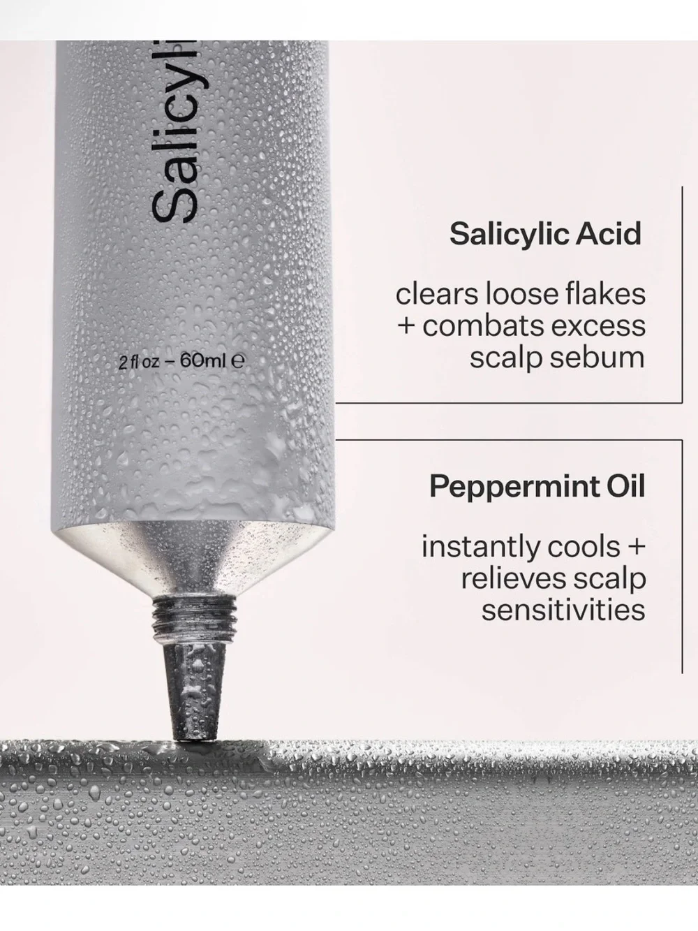 Act+Acre Salicylic Acid Scalp Exfoliator - with silver key